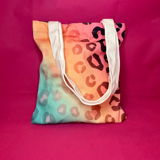 Ombre Leopard Canvas Tote